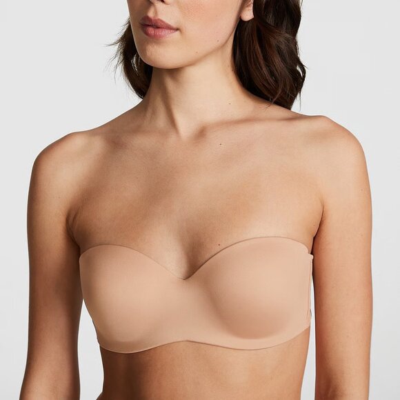 Victoria’s Secret Wear Everywhere Push-Up Strapless Bra - Nude, Size 36D, NWT - Picture 1 of 5